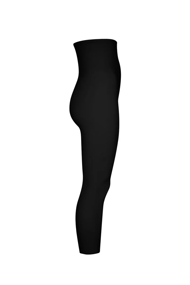 ByeBra – Formgebende Unterwäsche (Starker Halt) Formgebende Caprihose mit hohem Bund, Schwarz