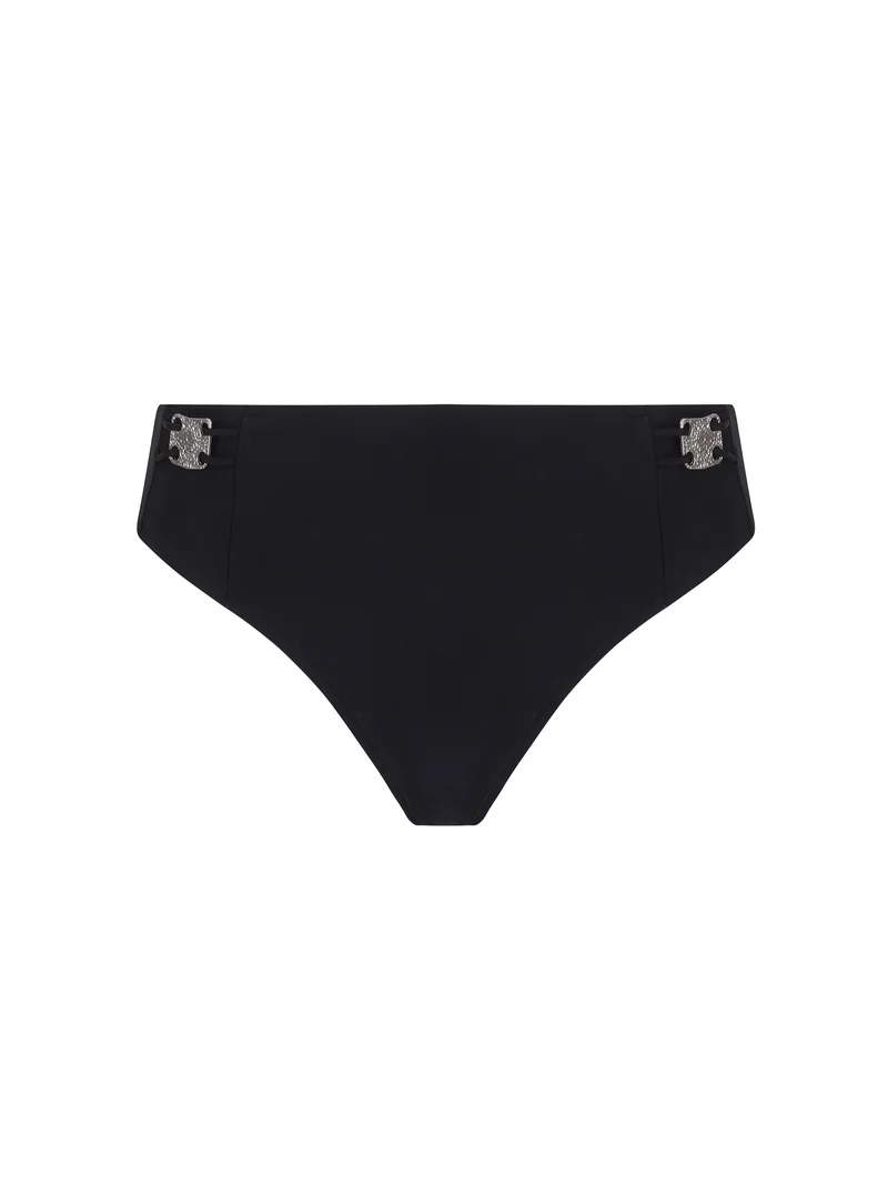 Lise Charmel Bademode - Eclat D'argent Bikini mit weitem Seiten- und Unterteil, Schwarz/Silber