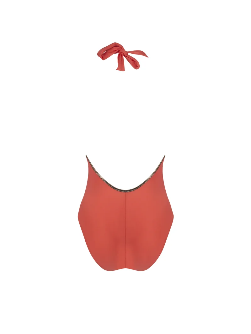Antigel Swimwear von Lise Charmel – La Smartissime Verführerischer kabelloser Badeanzug in Korallenbronze
