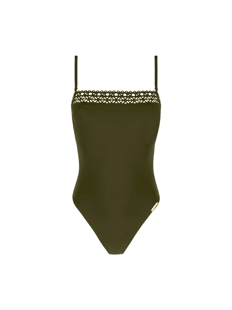 Lise Charmel Bademode - Ajourage Couture Soft Cup trägerloser Badeanzug Ajourage Avocat