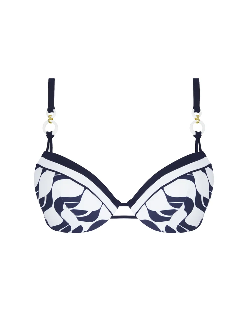 Lise Charmel Bademode – Danse Des Vagues gepolsterter Plunge-Bikini Danse Blue