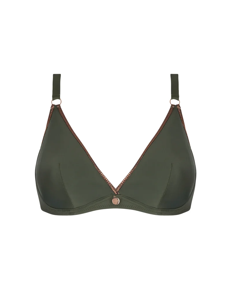 Antigel Swimwear von Lise Charmel – La Smartissime Neckholder-Bikini-Oberteil mit Bügeln, Khaki Bronze