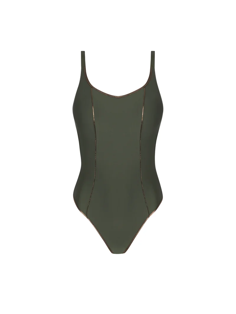 Antigel Swimwear von Lise Charmel – La Smartissime Vollschalen-Badeanzug mit Bügeln, Khaki Bronze