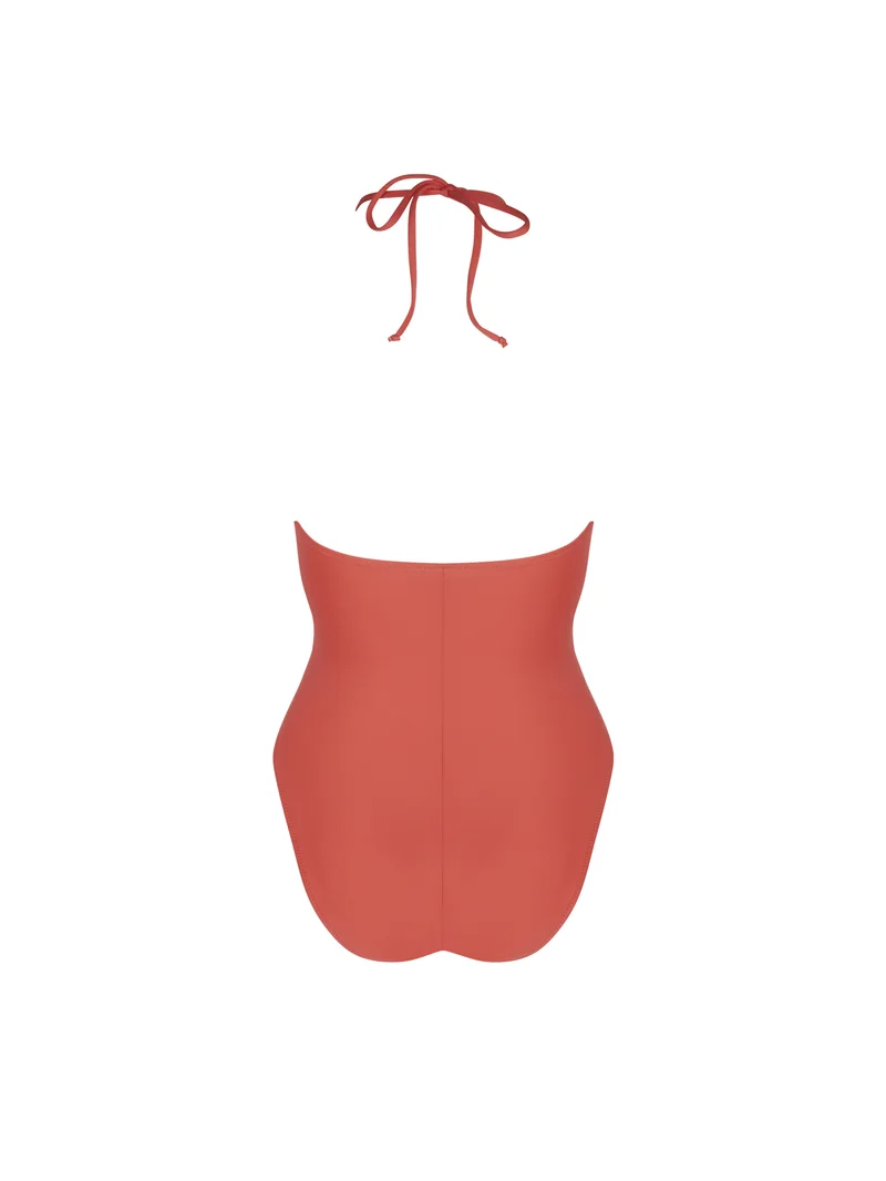 Antigel Swimwear von Lise Charmel – La Smartissime Bustier-Badeanzug in Korallenbronze