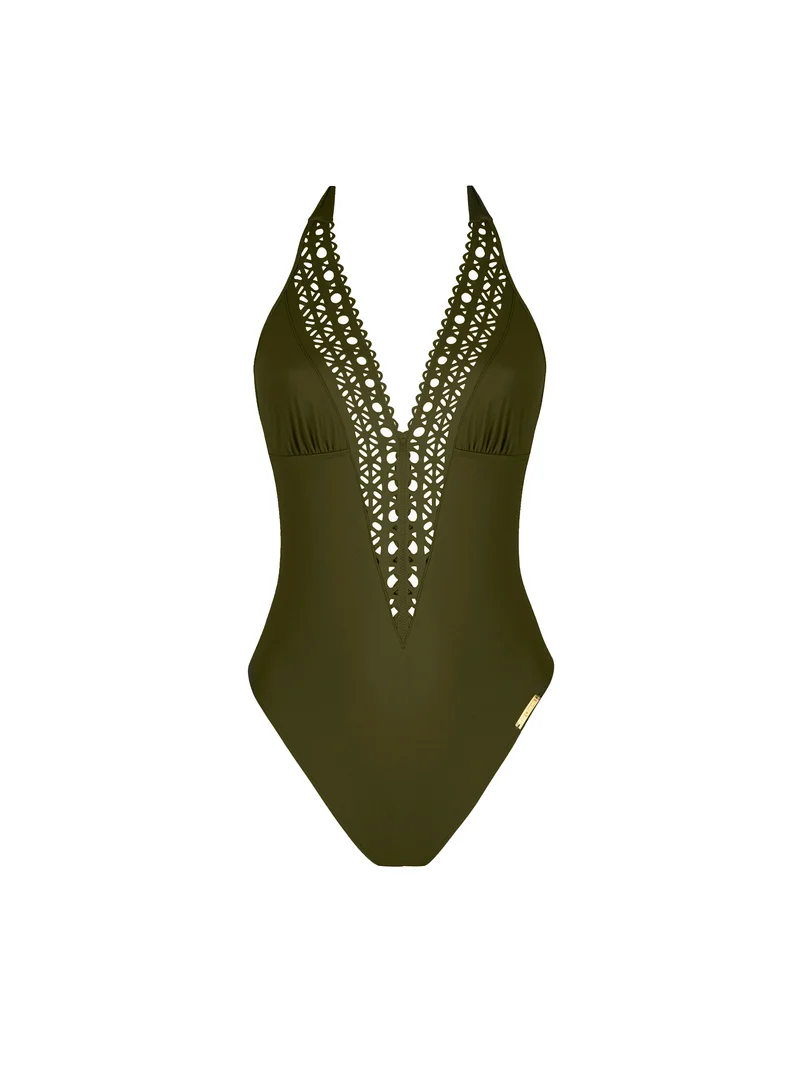 Lise Charmel Bademode - Ajourage Couture Neckholder-Badeanzug mit tiefem Rücken- und Vorderausschnitt Ajourage Avocat