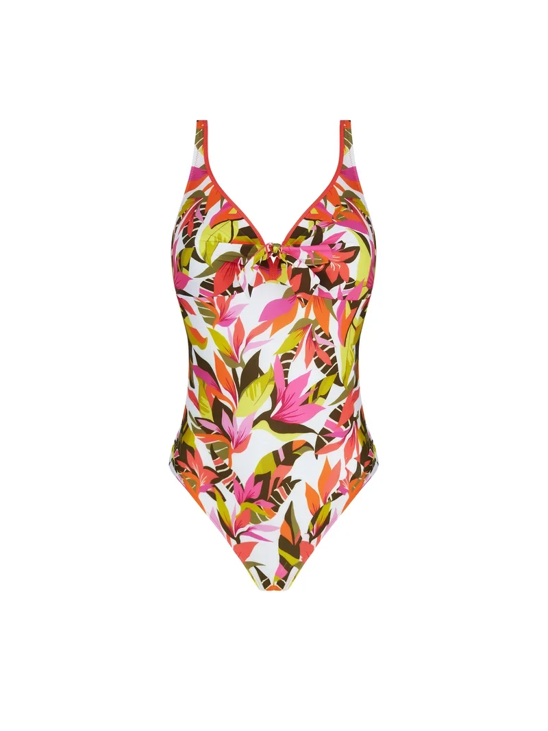 Antigel Swimwear von Lise Charmel - La Radieuse Verführerischer kabelloser Badeanzug Blanc Canopee