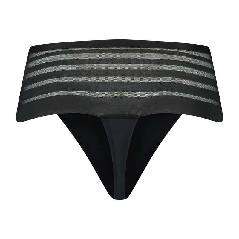 ByeBra – Auslaufsichere Periodenunterwäsche, Boxerstring mit Spitze, schwache Blutung, Schwarz