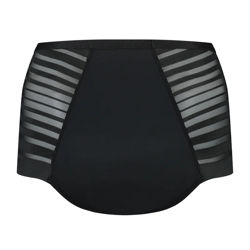 ByeBra – Auslaufsichere Periodenunterwäsche, High Slip mit Spitze, Schwarz
