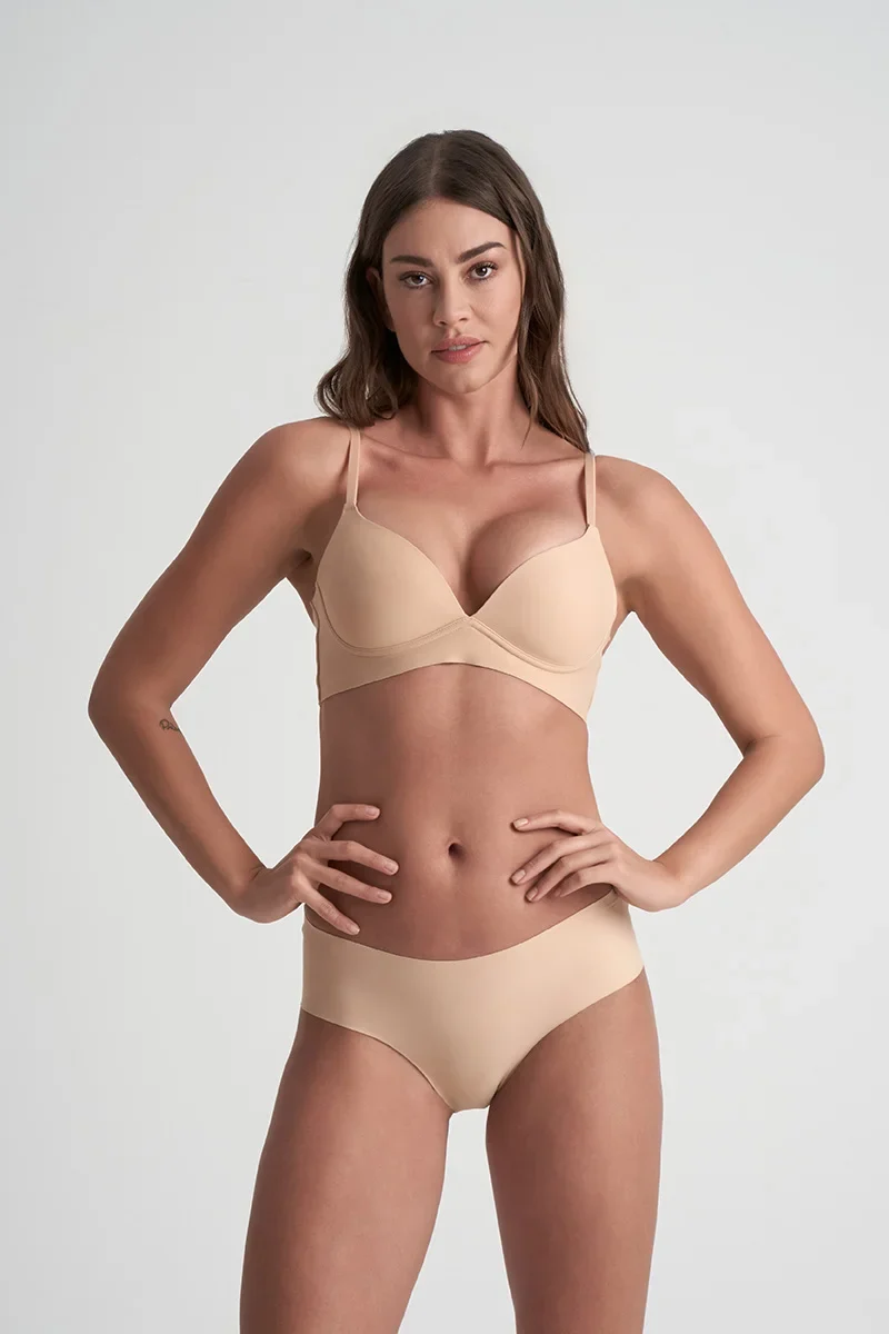 ByeBra – Po-Lifting-BH & Unterwäsche 2er-Pack Unsichtbare Hipster-BHs Beige & Schwarz