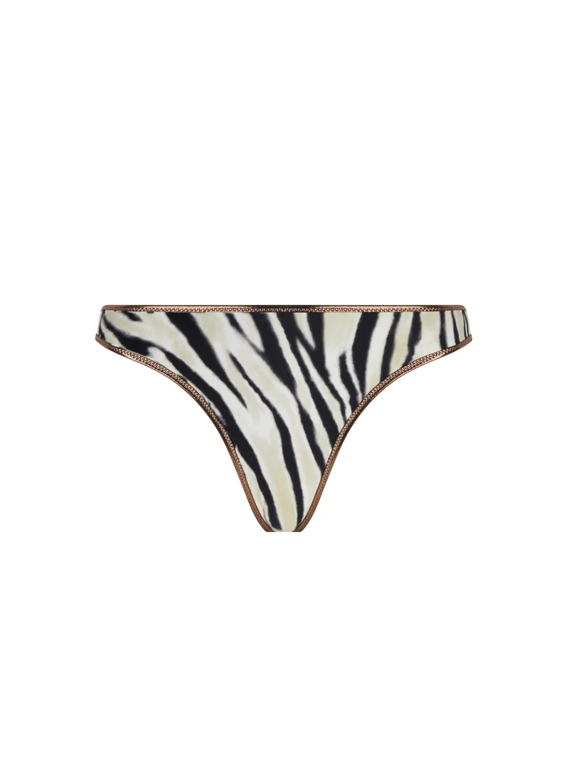 Antigel-Bademode von Lise Charmel – La Tigre Blanc hochgeschnittenes Bikiniunterteil Tigre Bronze