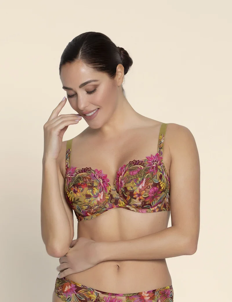 Lise Charmel – Danse Des Fleurs bedeckenden Halbschalen-BH Fushia Vert