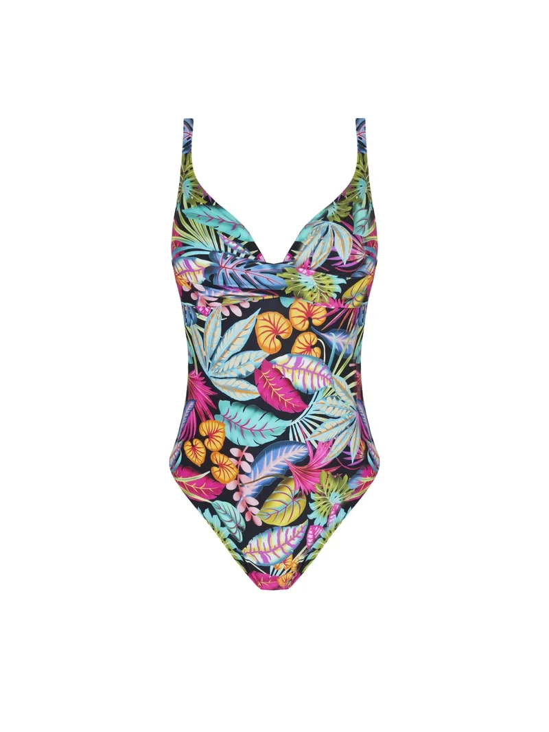 Antigel Swimwear by Lise Charmel - La Foret Magic Wireless Padded Swimsuit Noir Enchante