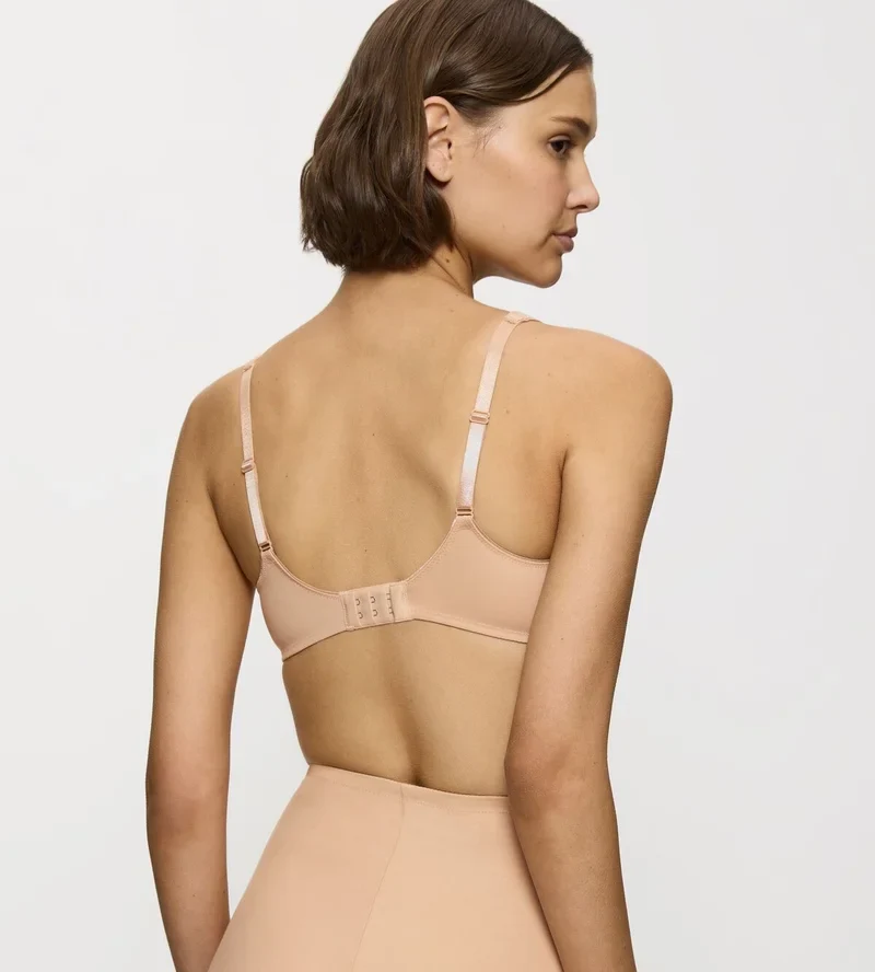 Triumph – Moderner, weicher Baumwoll-BH in vorgeformtem Beige