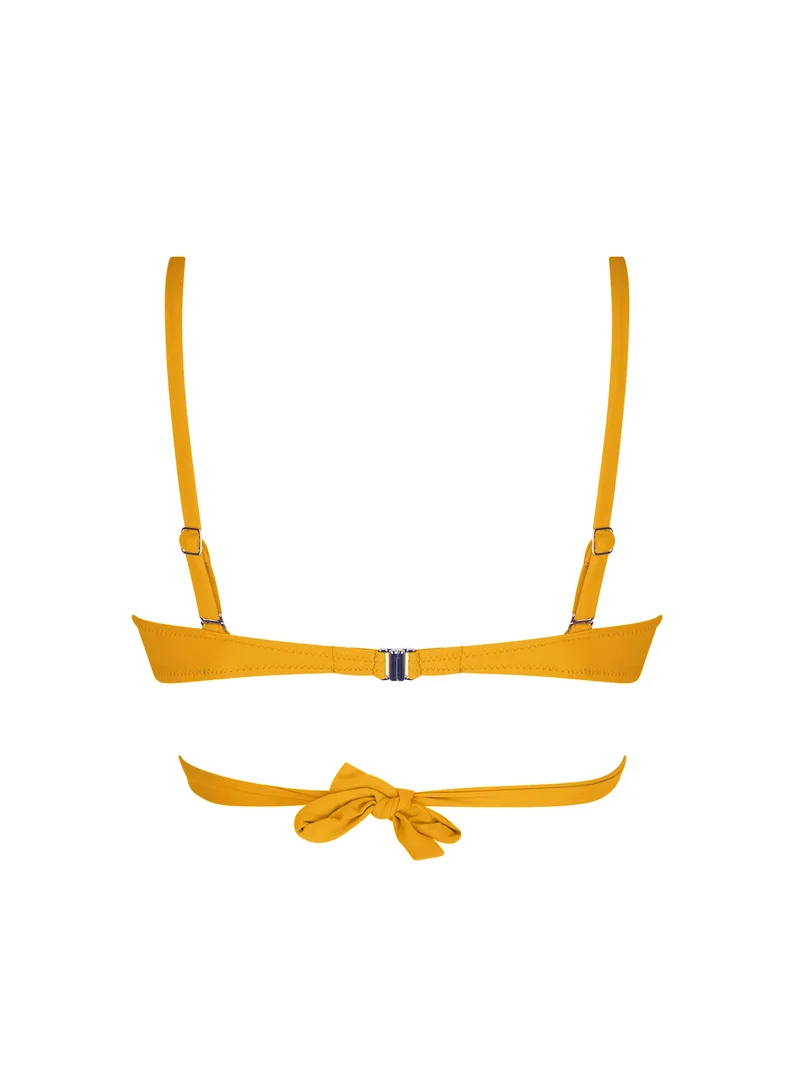 Antigel Swimwear von Lise Charmel - La Chiquissima Soft Padded Triangle Bikini mit Bindebändern Jaune Paille