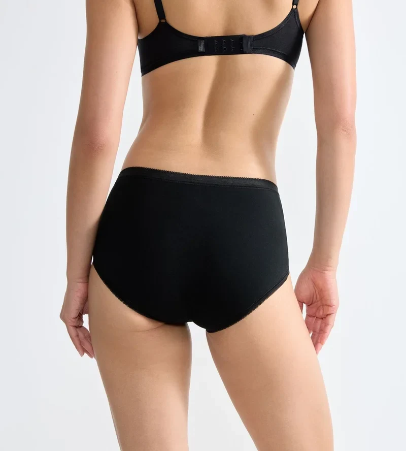 Sloggi - Basic Plus High Waist Midi Brief Schwarz