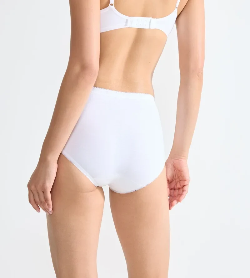 Sloggi – Basic Plus Midi-Slip, 4er-Pack, Weiß