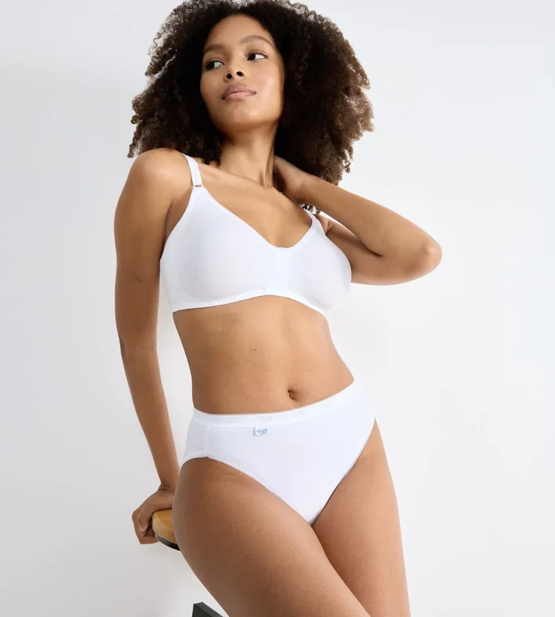 Sloggi – Basic Plus Slip, 3er-Pack, Weiß
