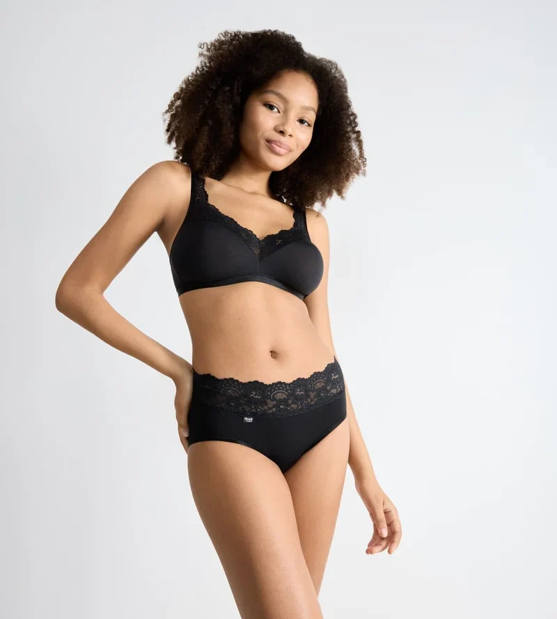 Sloggi - Romance Midi Brief Schwarz