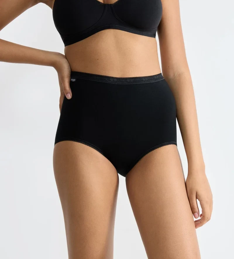 Sloggi - Basic Plus High Waist Brief 3er-Pack Schwarz