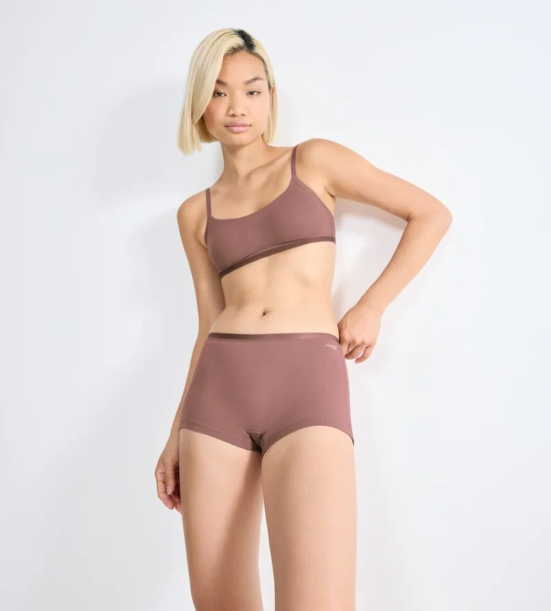 Sloggi - Go Daily Baumwollshorts, 3er-Pack, Kakao