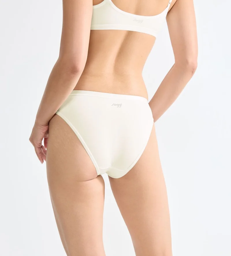 Sloggi - Go Daily Baumwoll-Mini-Slip, 3er-Pack, Seidenweiß