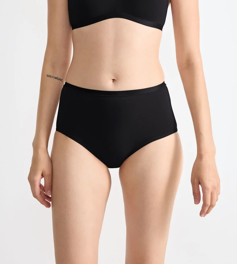 Sloggi - Go Daily Baumwoll-Slips mit hohem Bund, 3er-Pack, Schwarz