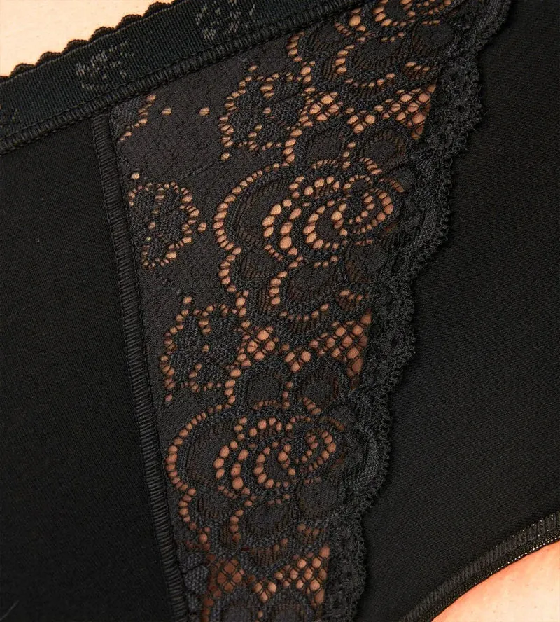 Sloggi – Schicke High-Waist-Slips, 4er-Pack, Schwarz