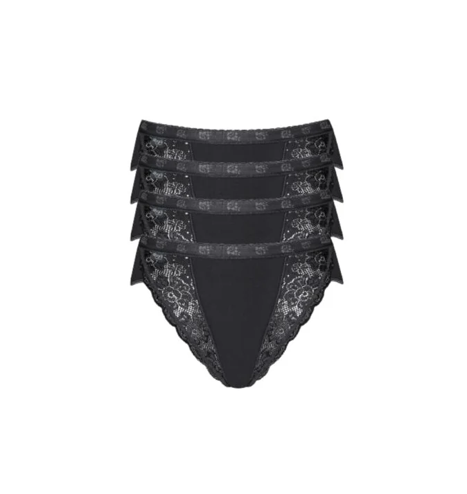 Sloggi – Chic Slip 4er-Pack Schwarz