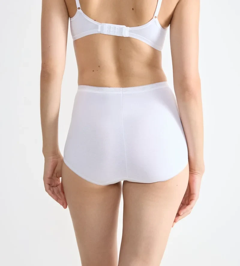 Sloggi - Basic Plus High Waist Slip 3er-Pack Weiß & Rot