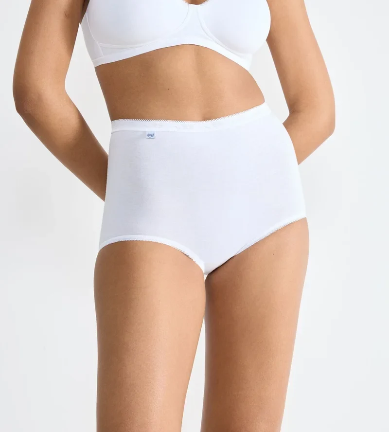 Sloggi - Basic Plus High Waist Slip 3er-Pack Weiß