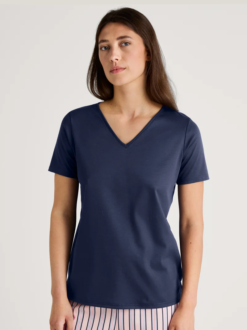 DAMEN Shirt kurzarm, peacoat blue