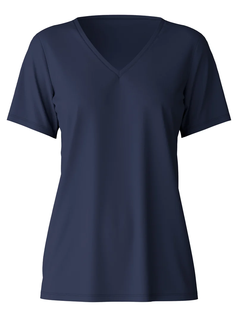 DAMEN Shirt kurzarm, peacoat blue
