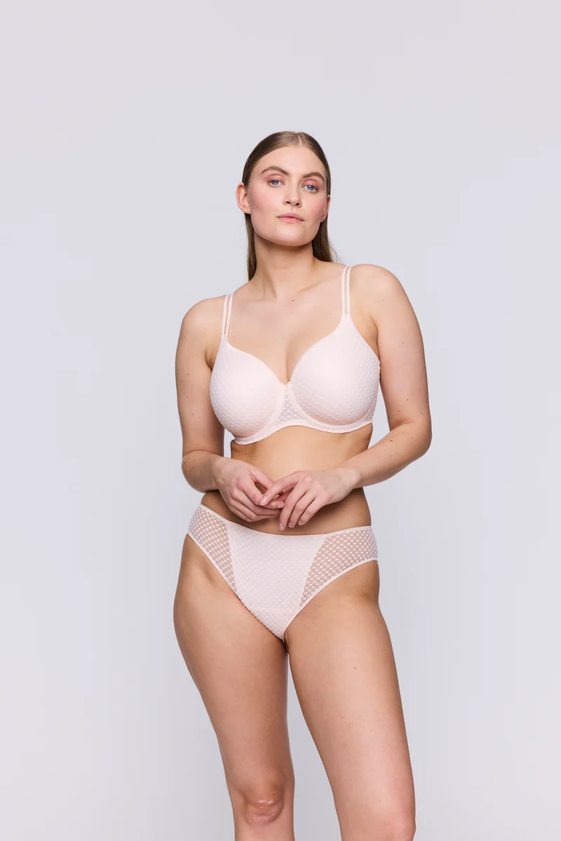 GLASS BEACH crystal pink Unterlegter BH Herzform