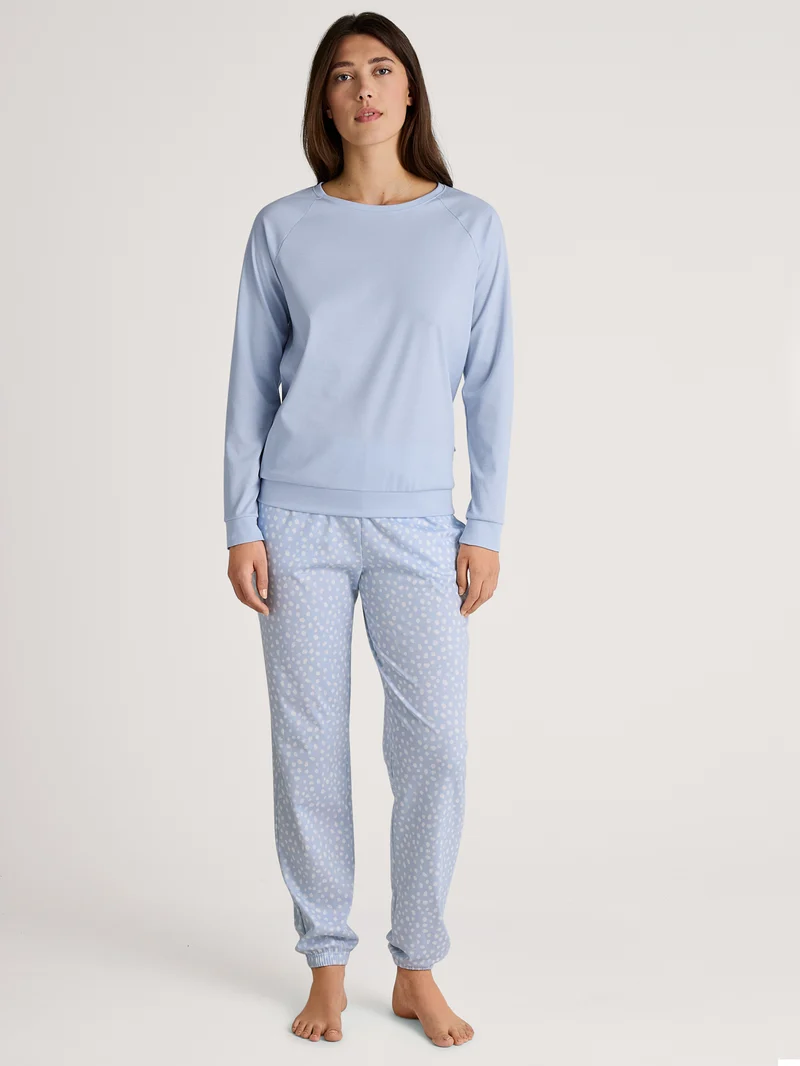 DAMEN Shirt langarm, harmony blue