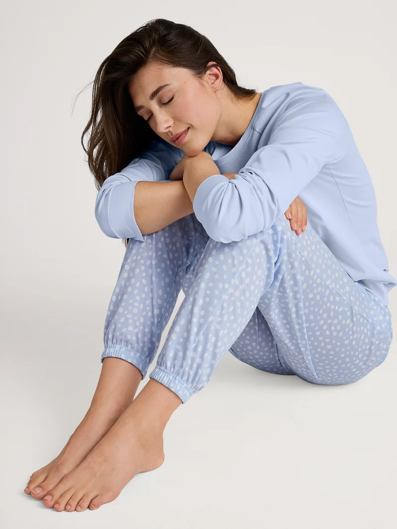 DAMEN Shirt langarm, harmony blue