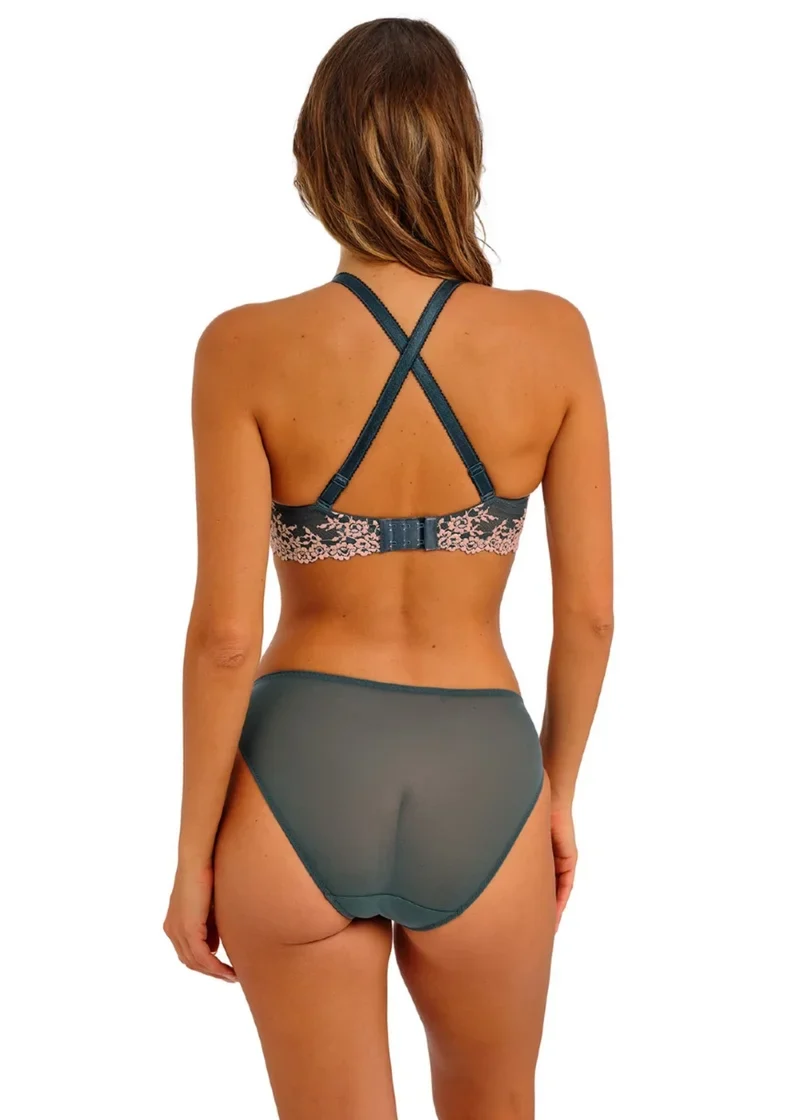 Wacoal - Embrace Lace Plunge Bügel-BH Dunkelgrau/Wolkenrosa