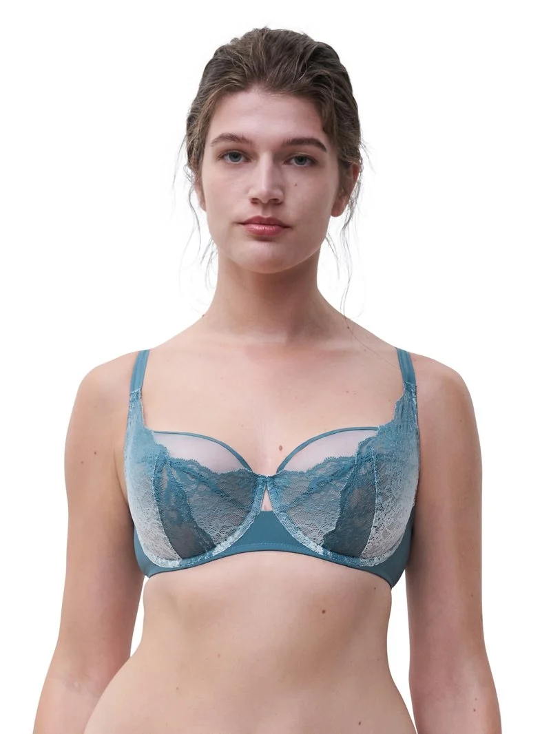 Chantelle - Crush Halbschalen-Stütz-BH Blau Petrol Farbverlauf