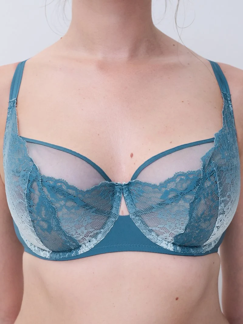 Chantelle - Crush Halbschalen-Stütz-BH Blau Petrol Farbverlauf