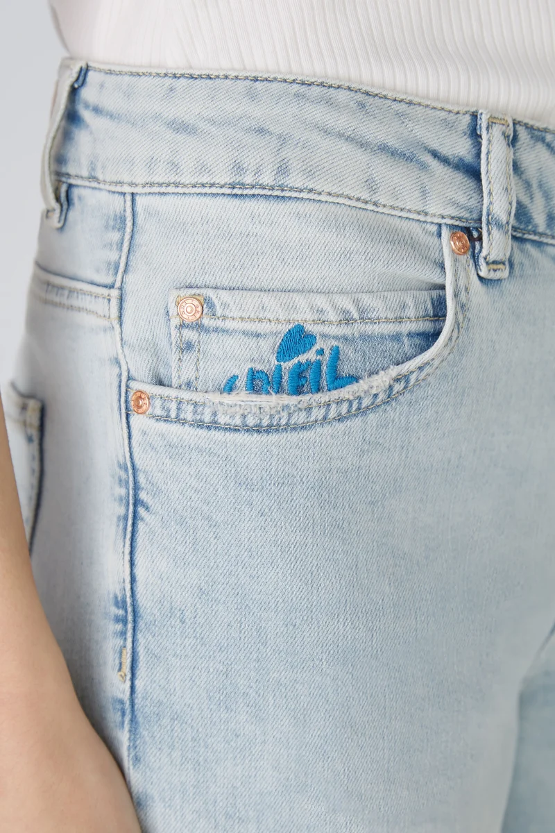 Jeans WIDE LEG mid waist, cropped