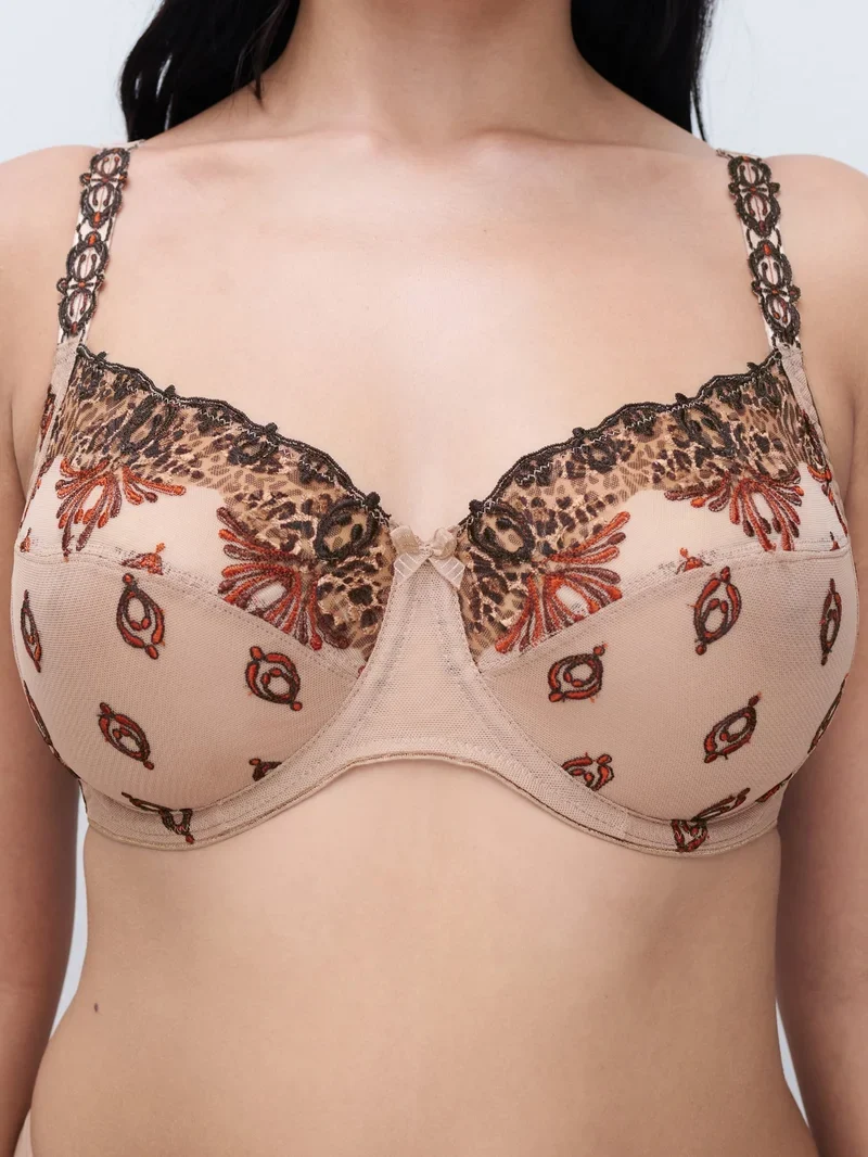 Chantelle – Champs Elysees 3-teiliger BH mit Katzenmuster