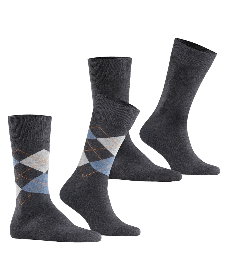 Burlington Everyday Argyle Mix 2-Pack Herren
