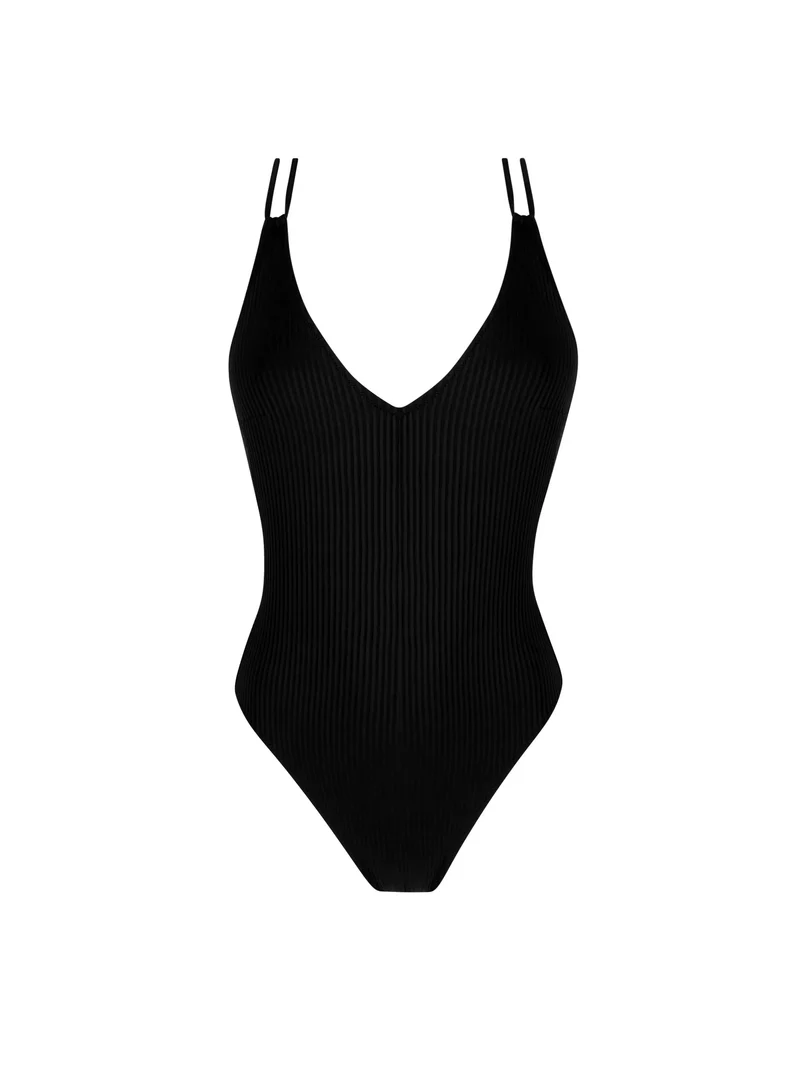 Antigel Swimwear von Lise Charmel – La Stricto Chic Verführerischer bügelloser Badeanzug Noir