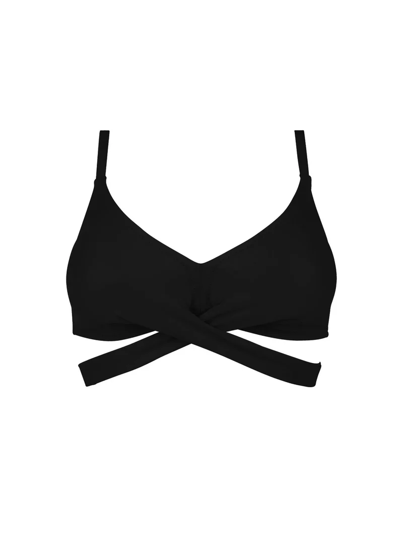 Antigel Swimwear von Lise Charmel - La Chiquissima Soft Padded Triangle Bikini mit Bindebändern, Schwarz