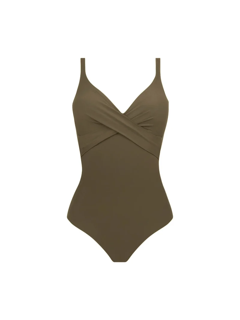 Antigel-Bademode von Lise Charmel – La Chiquissima Multi-Position Wireless Swimsuit Kaki Chic