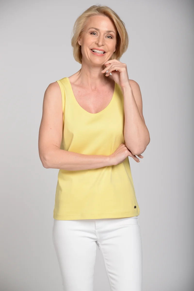 NOS Rdh.-Top, ohne Arm, uni