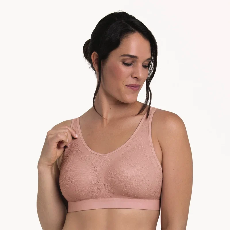 Anita Care – Essential Lace Post-Mastektomie-Bralette mit gepolsterten Körbchen, Rosenholz