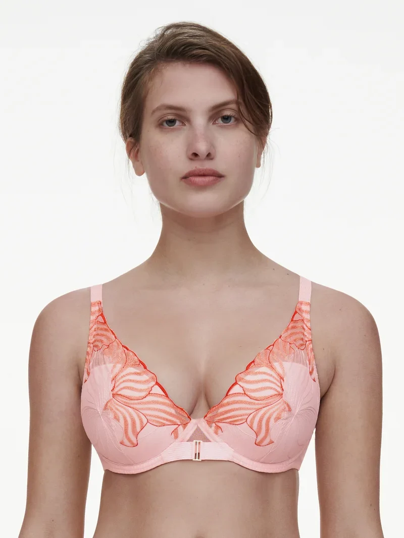 Chantelle - Legend Plunge T-Shirt BH Nymphea Pink / Koralle