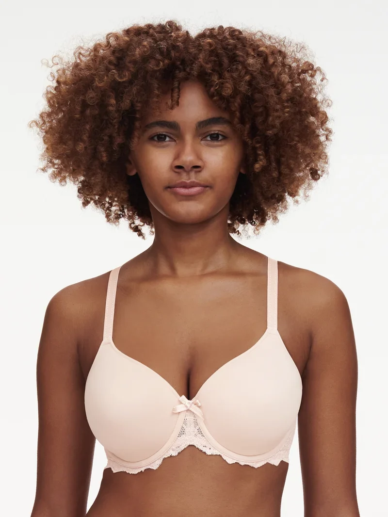 Chantelle – Rive Gauche Halbschalen-T-Shirt-BH, Rosenblüten-Nude