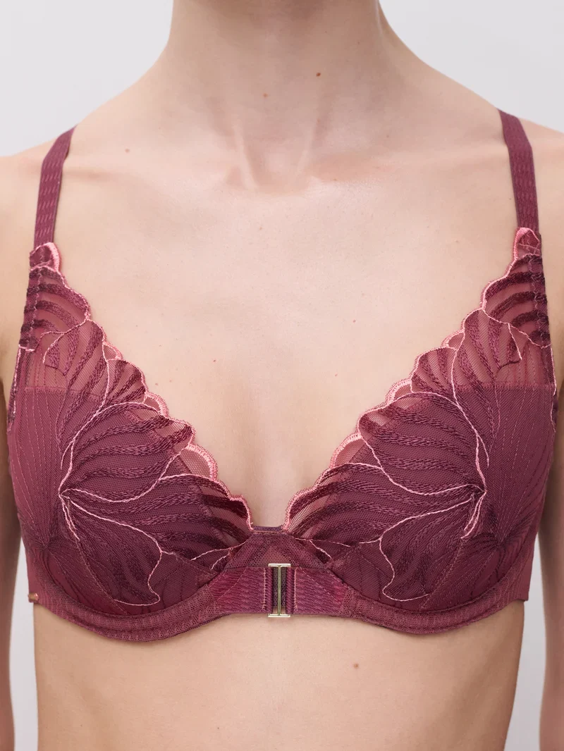 Chantelle – Legend Plunge T-Shirt-BH Sienna / Guava