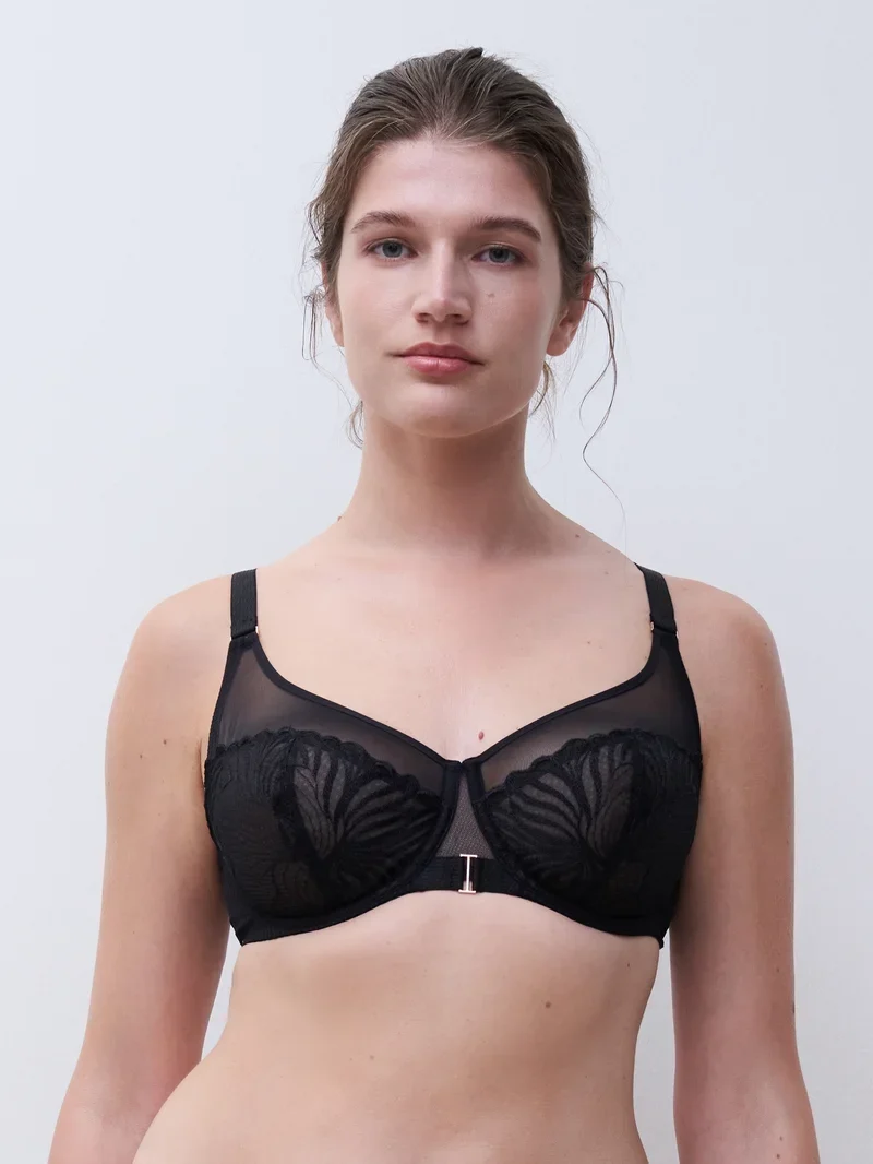 Chantelle - Legend Bügel-BH mit sehr dichtem Bedeckungseffekt, Schwarz